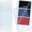 12pcs A6 Binder Pockets Clear PVC Card Holder Side Loading Photocard Sleeves 6 Holes Binder Pouches Document Filing Bags for Notebook Photocard Binder (A6 Clear)
