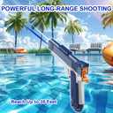 Electric Water Gun for Adults  Automatic, Battery-Operated Water Pistol with 32 Ft Range, 550ML Large Capacity Squirt Gun for Kids Summer Outdoor Fun High-Powered (Blue)