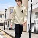 Christian Sweatshirts for Men Christ Cross Pullover Hoodie Inspirational Faith Graphic Long Sleeve Sweatshirt (XL)