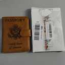 Airtag Passport Holder Cover Wallet Travel Essentials Leather Rfid Blocking Case Vacation Luggage Must Haves Travel Accessories for Men Women (117#Brown)