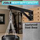 Punching Bag Hanger, Heavy Bag Wall Mount, Heavy Duty Steel, 200LB Capacity