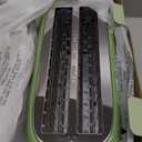 SUSTEAS Toaster 4 Slice Wide Slot, Stainless Steel Bread Bagel Toasters, Retro Long Slot Tostadora for Defrost, Reheat, Removable Crumb Tray, 1500W, 6 Browning Settings, Green