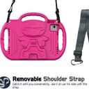 AVAWO Kids Case for iPad (A16) 11th Generation 11 Inch 2025 & iPad 10th Generation 10.9" 2022, iPad Air M4/M3 2026/2025 Shockproof Rugged Protective with Shoulder Strap/Handles/Kickstand Cover, Rose