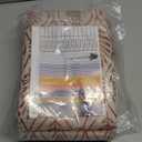 BGment Terracotta Linen Curtains for Living Room, French Country Leaf Jacquard Botanical Pattern Cottage Core Boho Vintage Grommet Light Filtering Semi Sheer Linen Curtains, 2 Panels, 52 x 84 Inch