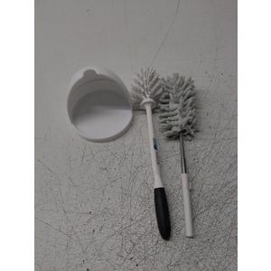 Tot Bottle Brush with Nipple Cleaner, Gray, with Microfiber Duster for Cleaning, Tukuos Hand Washable Dusters