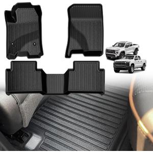 TripleAliners for Colorado & Canyon 2025 2024 2023 Floor Mats Crew Cab 1st & 2nd Row All Weather TPE Material Front Rear Full Set Liners Compatible with Chevy Colorado/GMC Canyon 2023-2025 Accessories TripleAliners for Colorado & Canyon 2025 2024 2023 Floor Mats Crew Cab 1st & 2nd Row All Weather TPE Material Front Rear Full Set Liners Compatible with Chevy Colorado/GMC Canyon 2023-2025 Accessories