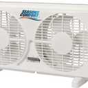 Seasons Comfort Twin Window Fan, Reversible Airflow Control, 9 Inch, 2 Speeds, Expandable, Exhaust, Dual Fan - Ideal for Home, Kitchen, Bedroom & Office