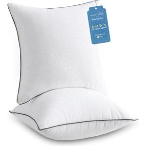 JOLLYVOGUE Euro Pillows for Sleeping, Soft and Supportive Throw Pillows for Couch, Bed and Sofa, Down Alternative Pillow, 26x26 Inches (White)