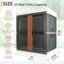 Wardrobe, Closet, Collapsible Storage Cabinet with Large Capacity, 37.5 Gal