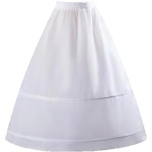 Women's Crinoline Petticoat A-line 3-Hoop underskirt suitable for wedding ball dresses bridal Tutu Tulle Slips Skirt (White (2 Hoops))