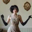 2 x Spooktacular Creations 1920s Women Accessories Set, Flapper Costumes with Vintage Earrings 1920s Headband Faux Pearl Necklace Flapper Gloves for Halloween Costume Dress up Party