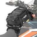 Rhinowalk Motorcycle Tank Bag Travel Luggage Motorcycle Backpack with 1.5L Water Bladder MOLLE System Fits Honda Yamaha Suzuki Kawasaki Harley-Black