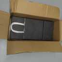 Toovip 50 Pack 5.25x3.25x8.25 Inch Small Black Kraft Paper Bags with Handles Bulk, Gift Wrap Bags for Favor Grocery Retail Party Birthday Shopping Business Goody Craft Merchandise Take Out Cub Sacks