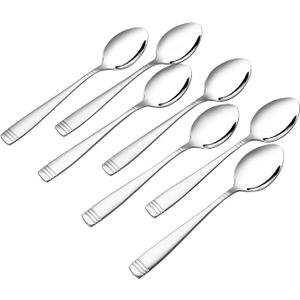 16-piece Stainless Steel Teaspoons, Small Mixing Spoons, 7 Inches