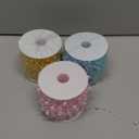 Highergo 600 Feet Pastel Christmas Beads Garland Decoration Christmas Tree Decor Pastel Pearl Strands Chain for Xmas Tree Decoration Indoor Outdoor Home Mantle Fireplace Holiday Decor, Pink, Blue, Yellow