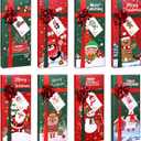 Zhanmai 16 Pcs Christmas Holder with Bows and Tags 6.3 x 2.8 x 0.6 Merry Christmas Box Money Cash Holder for Present Wrap Mini Favor Boxes for Holiday, Xmas(Classic)