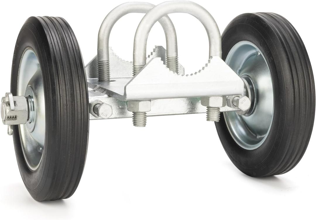 6in Rolling Gate Wheel Carrier for Chain Link Fence, Heavy Duty Gate Helper Wheel Gate Caster Kits for Driveway Tube,Gate Support Wheel Rut Runner-2 Rubber Wheels for Rolling/Sliding Gates