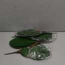 Chuangdi 6 Pcs Faux Orchid Leaves Artificial Orchids Leaves Phalaenopsis Stems Leaf Green Leaf Plants Green Faux Stem Latex Cymbidium Stems for Flowers Arrangements Pot Decoration (10.9 Inch)