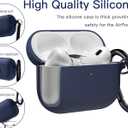 Brujula Case for AirPods Pro 3 Case Silicone Protective Cover Compatible with AirPods Pro 3rd Generation 2025(Dark Blue, AirPods Pro 3)