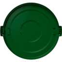 SPARTA Bronco Lid for 20 Gal. Trash Can, Durable, Food-Safe, NSF and HACCP-Compliant, Lid for Commercial Use (Container Sold Separately Fits Bronco Only), Polyethylene, 20 Gallon, Green (Pack of 6)