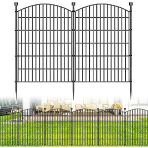 5 Panel No Dig Decorative Garden Fence 40" H x 11.8'L Outdoor Dog Barrier