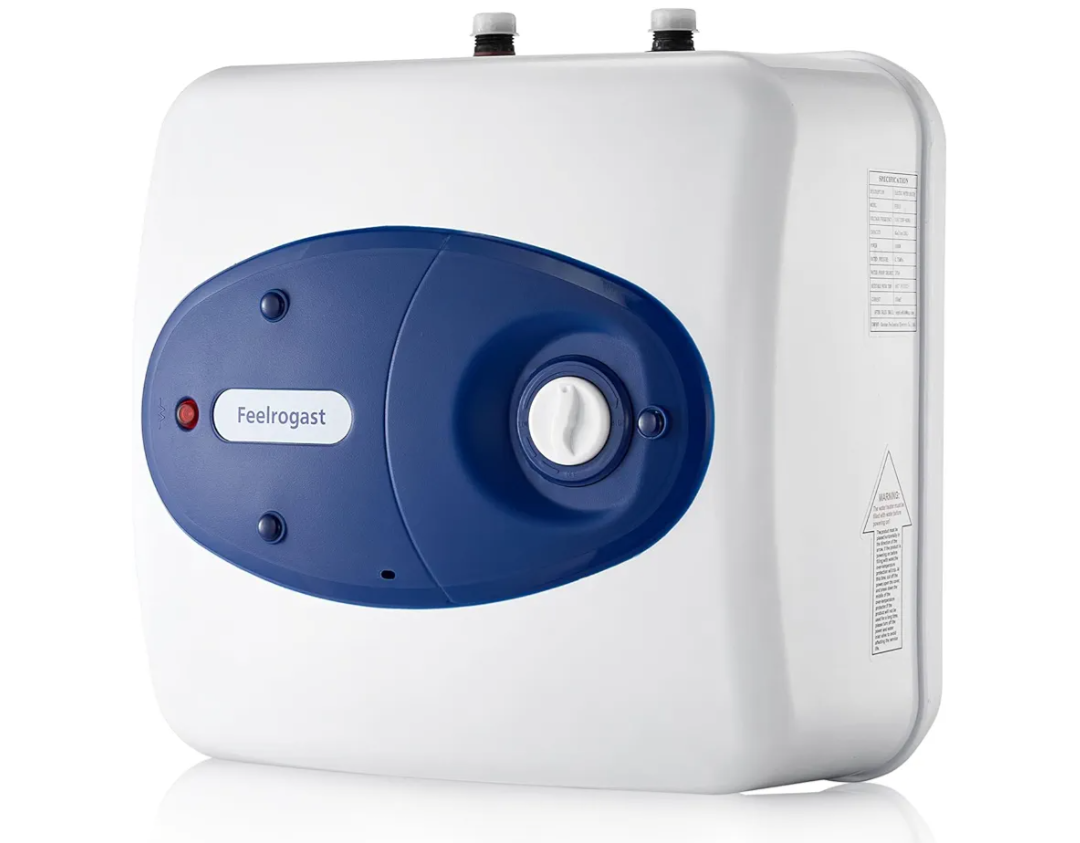 8 Gallon Electric Tank Water Heater, 120V 1500W Under Sink Instant Hot Tank Water Heater for RV, Camper, Kitchen, Food Truck, Wall or Floor Mounted, Blue