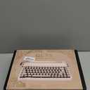 YUNZII QL75 Wireless Typewriter Hot Swap Retro Mechanical Keyboard,Punk Round Keycaps,RGB Backlit QMK/VIA Programmable, Multi-Device Keyboard with 2.4GHz/Type-C/BT5.0 (White, Cocoa Cream V2 Switch)