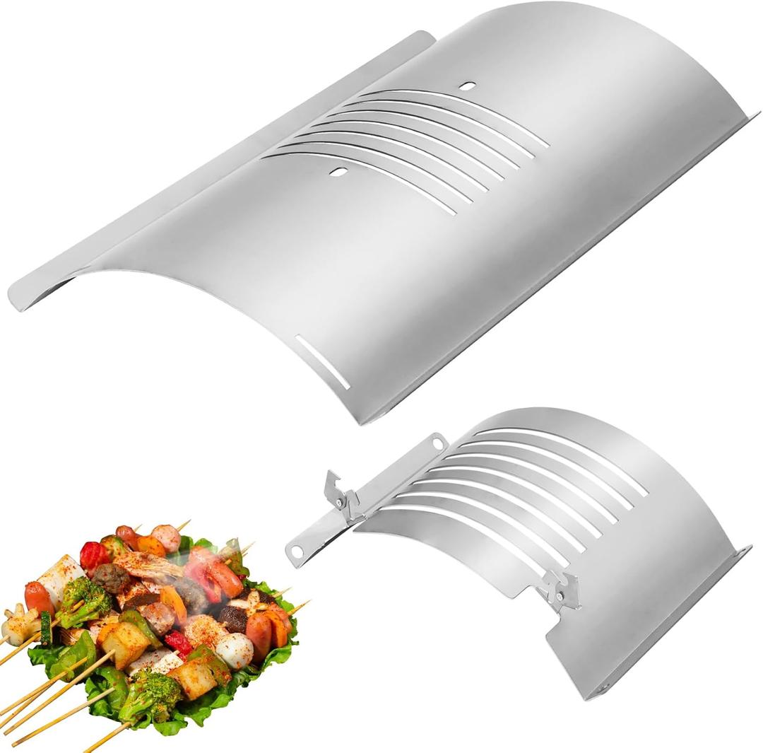 Flame Broiler Kit for Pit Boss Smoker Grill PB820 PB850 PB820D3 Series, Flame Broiler Slide Cover and Bottom Kit with Two Side Adjusting Handle, Pit Boss Smoker Grill Replacement Parts