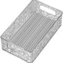 Rectangular Desktop Organizer Tray with Glacier Pattern Large Capacity Multifunctional Storage Box