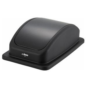 Winco Plastic Trash Can Cover, Black, 23-Inch