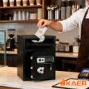 2.8 CUB Depository Drop Safe Fireproof, Front Drop Slot Lock Box with Digital Combination and Anti-Fishing, Silent Deposit Safe Box, Security Money Safe for Cash Slips Expense Business Office Home