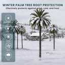 DOUBFIVSY 2PCS Palm Tree Root Protectors, Oxford Cloth Tree Root Freeze Protectors with Ground Nails, 3 Layers Freeze Protection Tree Trunk Protector for Outdoor Cold Weather Plants Root Protection