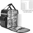 Trunab Insulated Food Delivery Backpack with 2 Side Support Boards and 3 Inner Spaces, Waterproof Delivery Bag Keep Hot/Cold for Bike Delivery, Uber Eats, PostMates, Outdoor Activities, Large