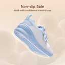 Balabala Toddler Girl Sneakers Walking Shoes Toddler Boy Sneakers Baby Sneakers Running Shoes Lightweight Slip on Sneakers Blue White