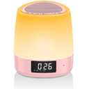 White Noise Sound Machine with 34 Sleep Sounds 8 Colors Night Light, Battery Powered Bluetooth Function Sleep Timer, White Noise Machine for Sleeping Adults Baby Pink