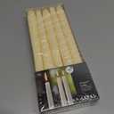 Taper Candles,Tapered Candlesticks - Dripless 10 Inch Ivory Candles, Unscented Tall Dinner Candle, Long 8 Hour Burning Household Candles, 10 Pack