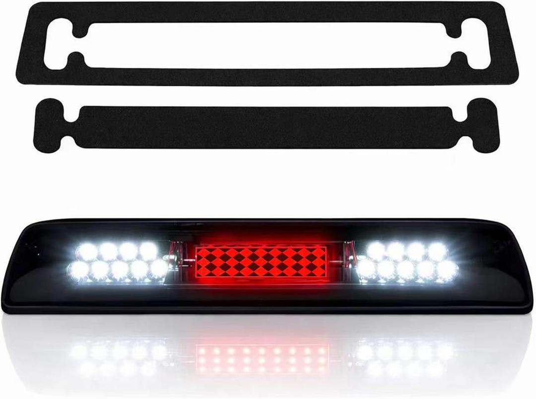 All-in-one LED 3rd Third Brake Light Cargo Light Upgraded Version High Mount Stop Light For 2015-2022 Chevy Colorado GMC Canyon,Chrome Housing Smoke Lens