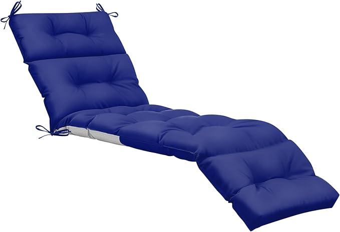 Kigley  Chaise Lounge Cushions 75 x 22 x 5 Inches Soft Lounge Chair Cushion Spring/Summer Seasonal Replacement for Outdoor Indoor Home Office (Dark Blue)