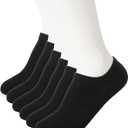 Jsimmotd 6 Pairs Unisex Cotton Ankle Socks, Mesh Breathable No Show Sock, Low Cut Sock For Casual, Athletic (Black)