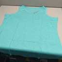 CRAZY GRID Women's Deep V-Neck Sleeveless Summer Casual Loose Fit Shirts Basic Tees Soft Tops Mint Green XX-Large