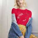 Christmas Shirts for Women Merry Christmas Tshirt Xmas Graphic Print Tee Tops Blouse Gifts (XXL)