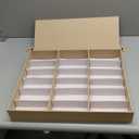 TRIUMPH VISION Sunglasses Organizer Storage Eyeglasses Holder - Multiple Glasses Case Box Eyewear Case with Lid, Beige 