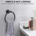 SetSail Towel Holder for Bathroom Wall Matte Black Towel Ring Stainless Steel Hand Towel Holder Heavy Duty Towel Hanger for Bathroom, 3 Packs
