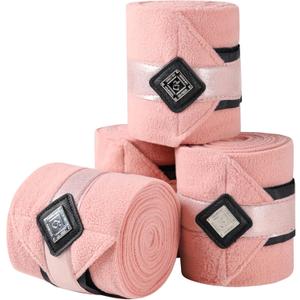 Horse Polo Wraps Upgrade with Bling Leg Wraps for Horses 4-Pack Fleece Leg Wraps Stable Supplies-Salmon Rose, M