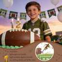 Football Party Decorations Kit Football Bowl Touchdown Themed Party Supplies Game Day Balloon Garland Backdrop Tablecloth Game Time Banner for Boys Men MVP Football Birthday Party Decorations Set