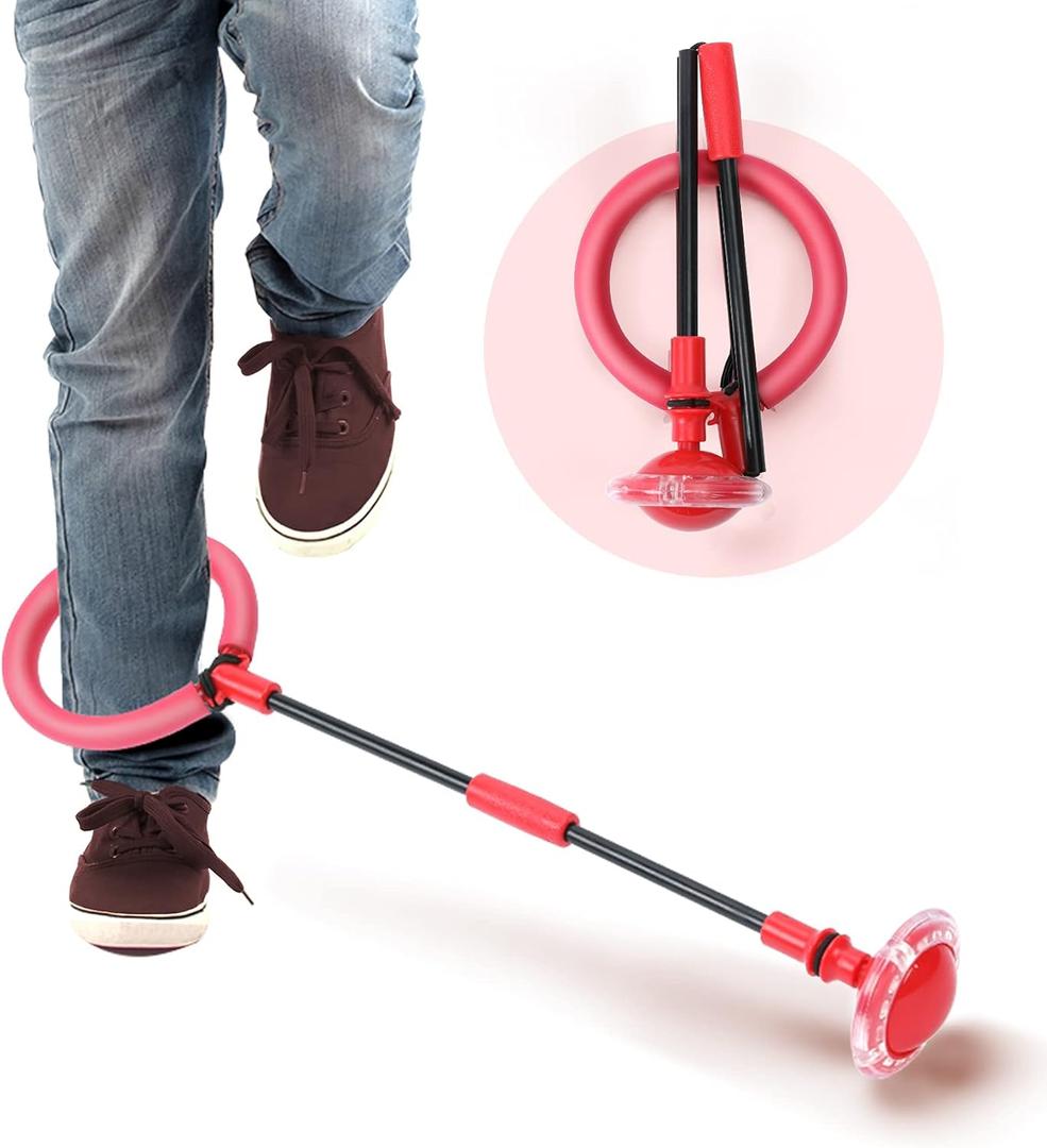 Mumba Kids Foldable Ankle Skip Ball Flash Jump Colorful Sports Swing Ball Boys Girls Toys, Fitness Jump Rope Fat Burning Game for Adults and Children