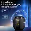 Portable Wireless Speaker, BT5.3, IPX6 Waterproof,Stereo Sound, RGB Lights,TWS Pairing,TF-Card in, for Home Theater, Party,Outdoor Travel (Black)