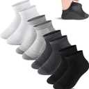Twistover 4 Pairs Extra Wide Diabetic Socks Low Cut Thin Bariatric Sock Non Binding Plus Size Anklets for Men Swollen Feet (Multicolor)