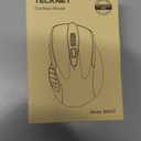 TECKNET Wireless Mouse (2.4G & BT5.0/3.0) Silent 4800 DPI Computer USB A & Bluetooth Mouse 6 Buttons, Wide Compatibility - Grey
