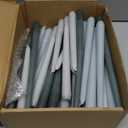 MTLEE Taper Candles 8/10/12 Multi Height Unscented Taper Candles 8 Burn Hours for Dinner Decorative Home Decoration Fall Thanksgiving Wedding Party Candlesticks(Gradient Green,36)